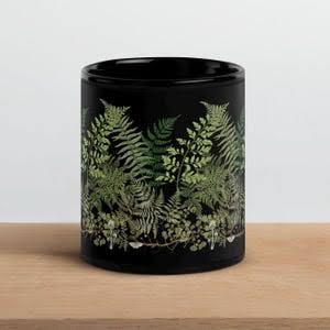 Fern-Pressed Tea Cup