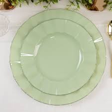 Sage Rim Dinner Plate