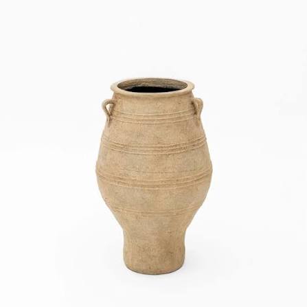 Tall Floor Vase in Raw Clay